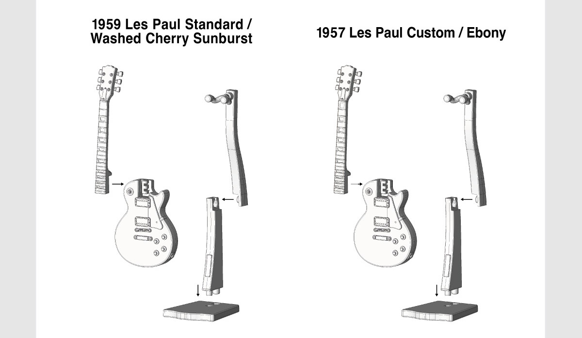 1959 Les Paul Standard Washed Cherry Sunburst & 1957 Les Paul Custom/Ebony